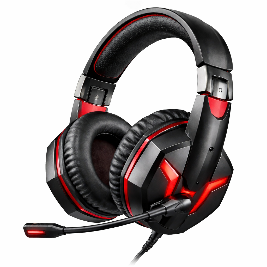 Wired Black-Red Gaming Headphone