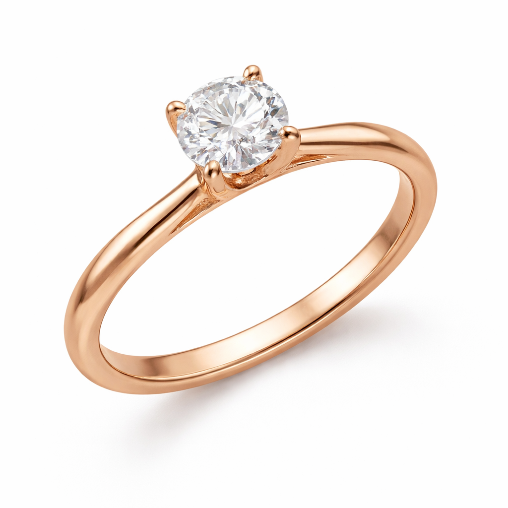 SerenitySolitaire Rose Gold Ring